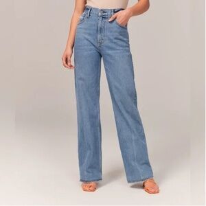 Abercrombie High Rise 90's Relaxed Jean (4 Extra Long, Curve Love Fit)